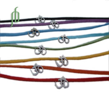 Hindi Om Anklet or Om Bracelet on Ultrasuede