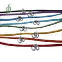Hindi Om Anklet or Om Bracelet on Ultrasuede