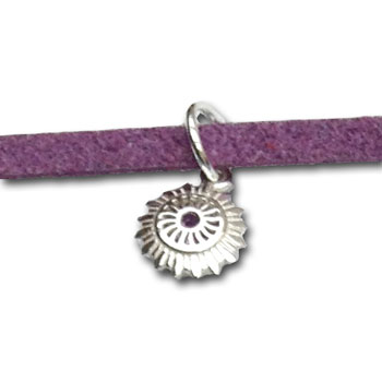 Crown Chakra Bracelet or Anklet Silver Purple Tie-to-fit