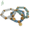 Ganesh Om Mala Bracelet Recycled Glass & Brass