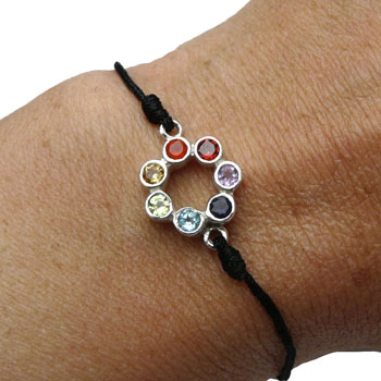 Chakra Bracelet Circle of Happiness mini adjustable #2