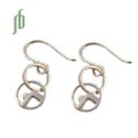 Dog Pose Double Loop Earrings