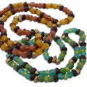 Buddha Mala Necklace Recycled Glass & Brass