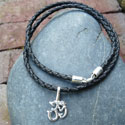 Om Necklace Leather 20"/50cm