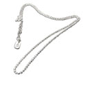 Glittery Silver Necklace Diamond-Cut Balls 16"