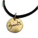 Shanti Pendant Necklace Recycled Brass