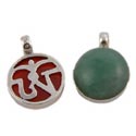 Tibetan Om Stone Pendant