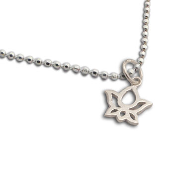 Lotus Charm Anklet Adjustable 22-25 cm / 9-10"