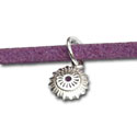 Crown Chakra Bracelet or Anklet Silver Purple Tie-to-fit