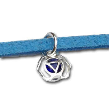 Forehead Chakra Bracelet or Anklet Sterling Silver Blue Tie to Fit #1