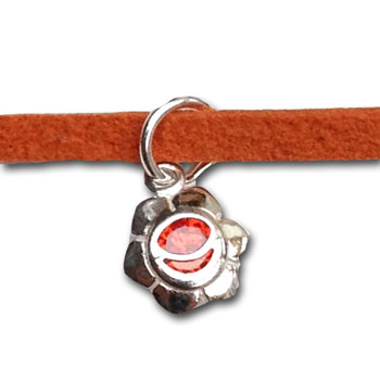 Sacral Chakra Bracelet or Anklet Orange Tie-to-fit Adjustable #1