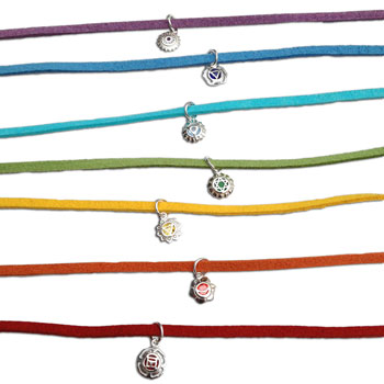 Chakra Charm Anklets or Bracelets Free Size Set/7