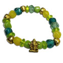 Ganesh Mala Bracelet Recycled Glass & Brass