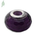 Faceted Crown Chakra Purple Bead 5 mm hole
