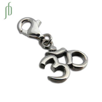 Om Charm, Tiny Om Charm with Spring Clasp
