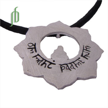 Om Mani Padme Hum Lotus Necklace #1