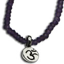 Crown Chakra Necklace with Amethyst 18"/45 cm Sterling silver