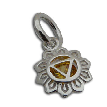 Solar Plexus Chakra Charm 8 mm w/ 5 mm jump ring