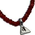 Sacral Chakra Necklace with Carnelian 18"/45 cm Sterling silver