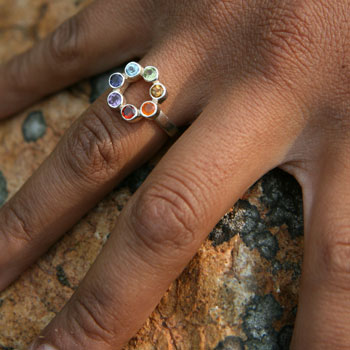 Chakra Ring Circle of Happiness with 7 gemstones #2