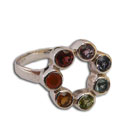 Chakra Ring Circle of Happiness with 7 gemstones
